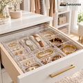 Clear Jewelry & Accessory Drawer Organizer Set