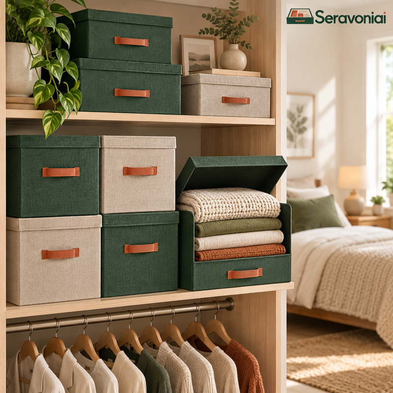Foldable Fabric Closet Storage Cube Set
