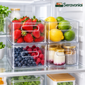 Clear Stackable Refrigerator Organizer Bins