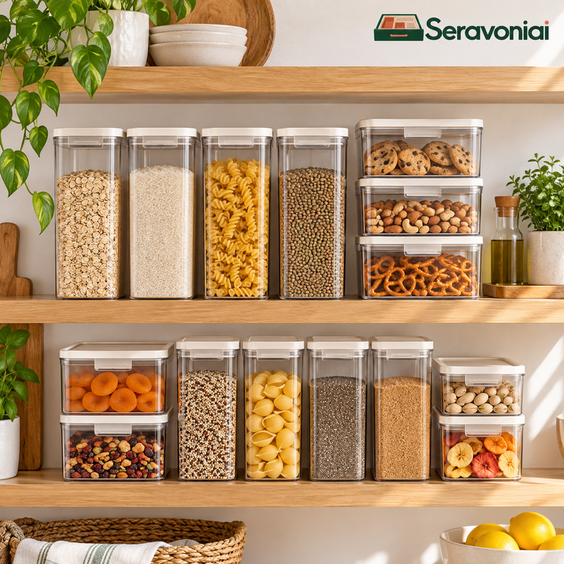Clear Pantry Canister & Snack Container Set