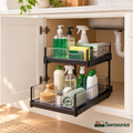 2-Tier Pull-Out Kitchen Sink Cabinet Organizer